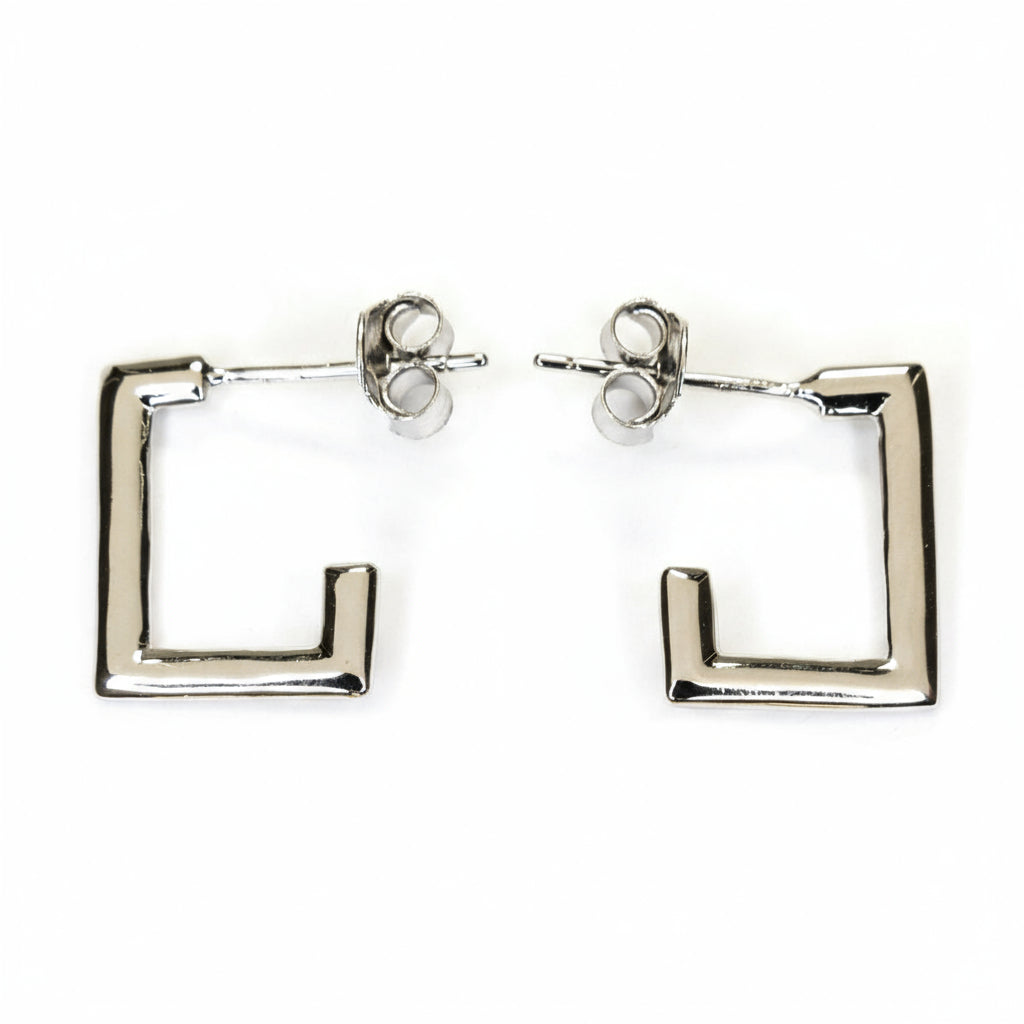 Aros cuadrados Plata