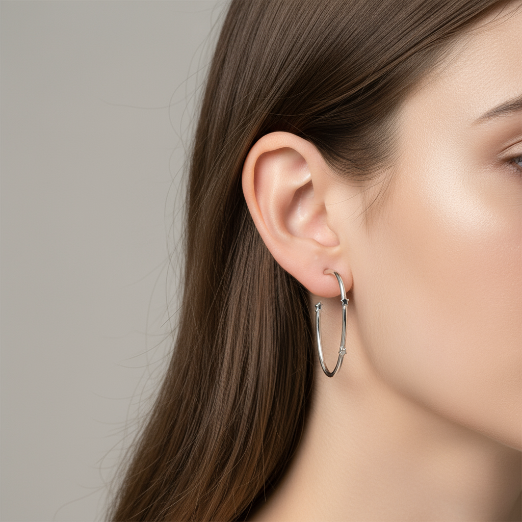 Aros estrellas Plata