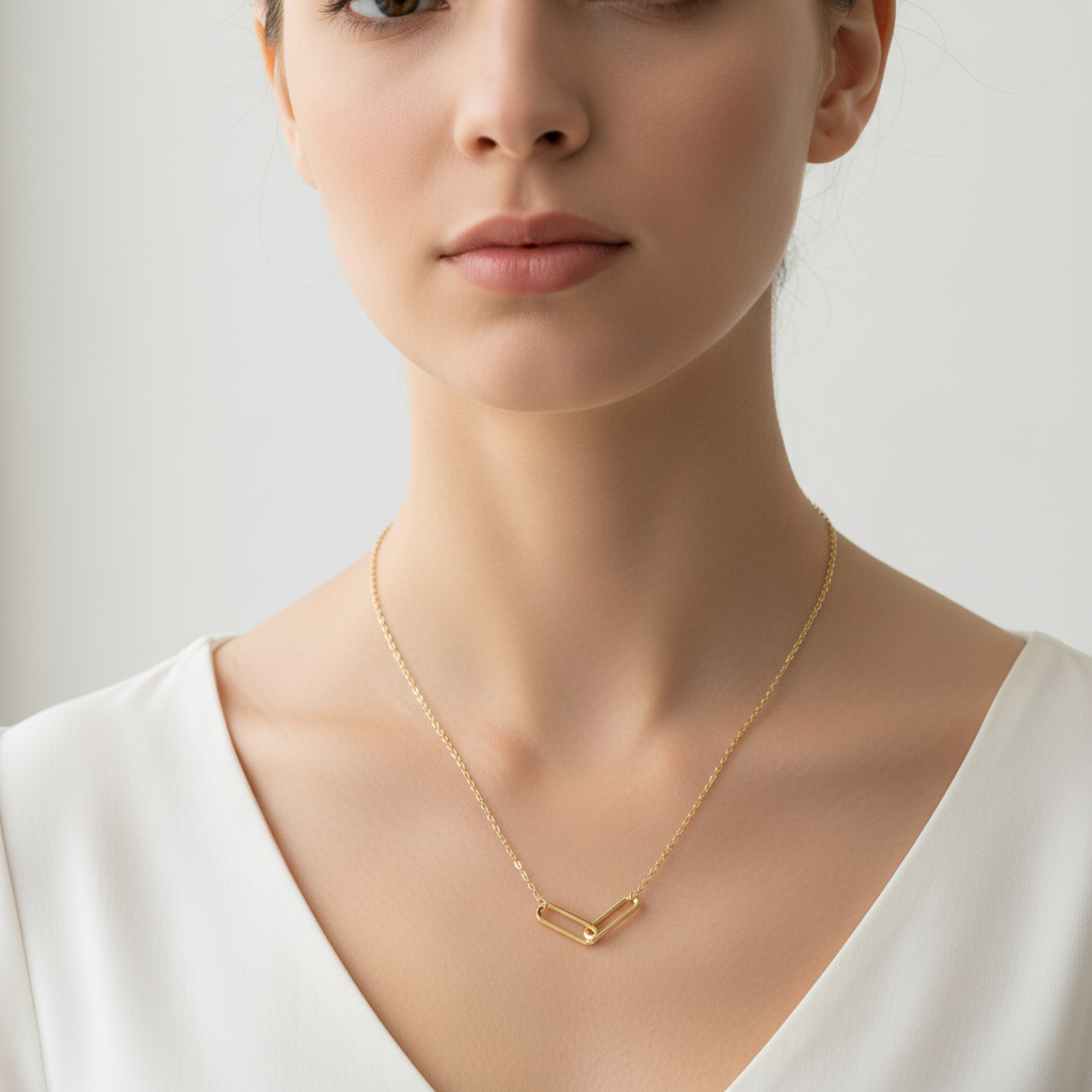 Collar Dúo Eslabones Oro