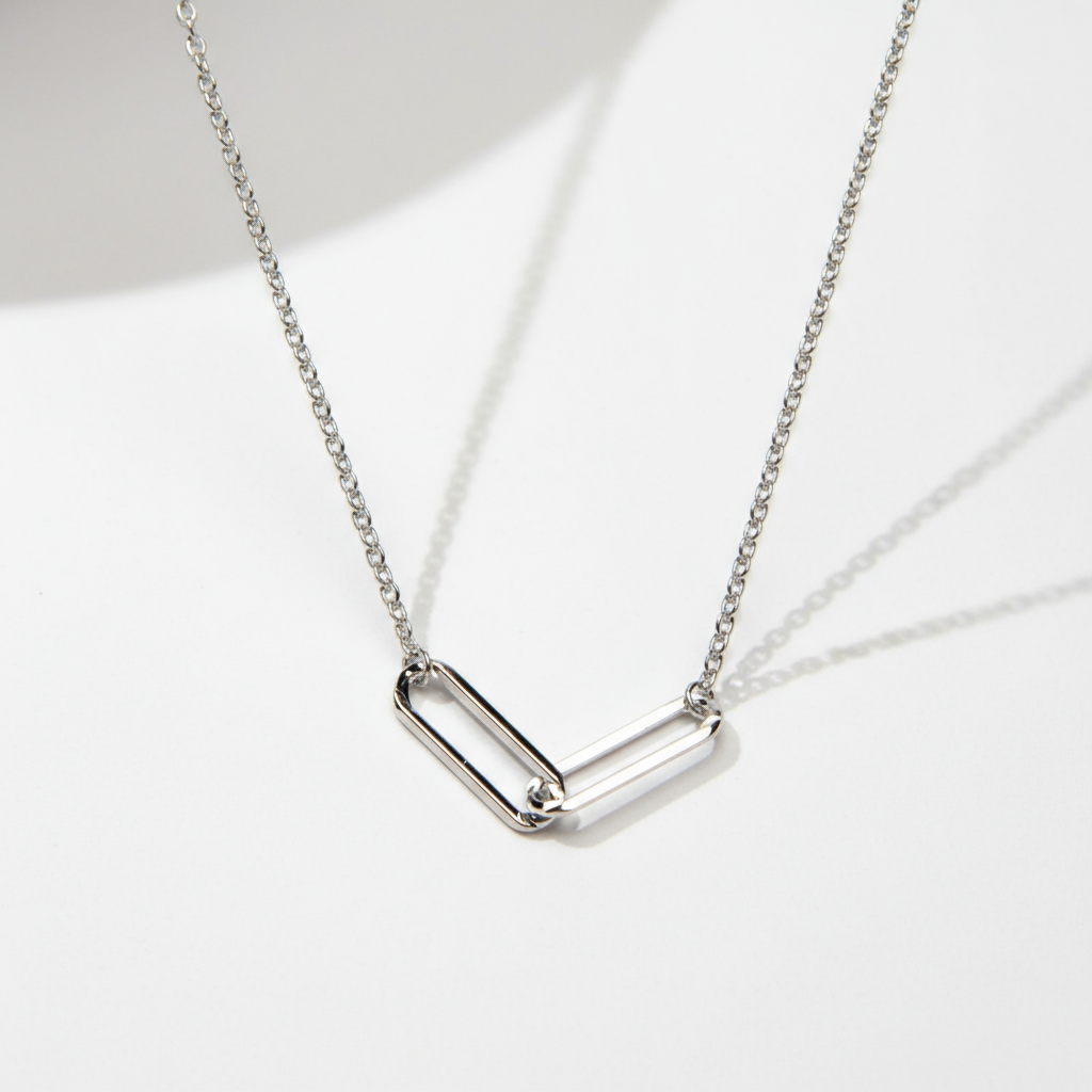 Collar Dúo Eslabones Plata