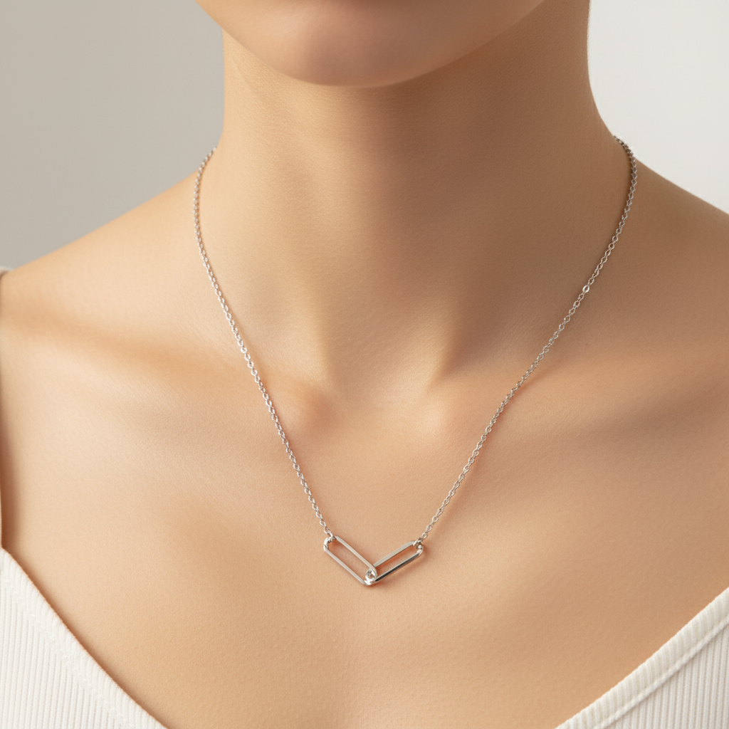 Collar Dúo Eslabones Plata