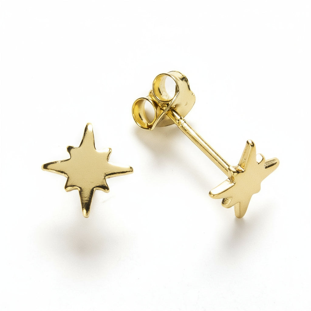 Pendientes estrella polar Oro