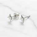 Pendientes estrella polar Plata