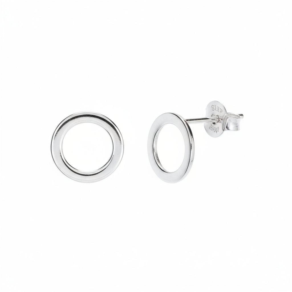 Pendientes circulo calado Plata