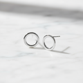 Pendientes circulo calado Plata