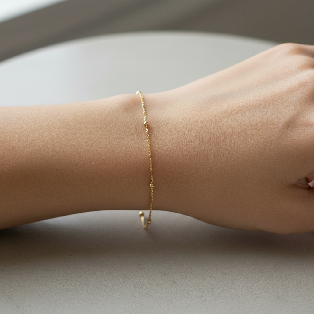 Pulsera bolitas Oro