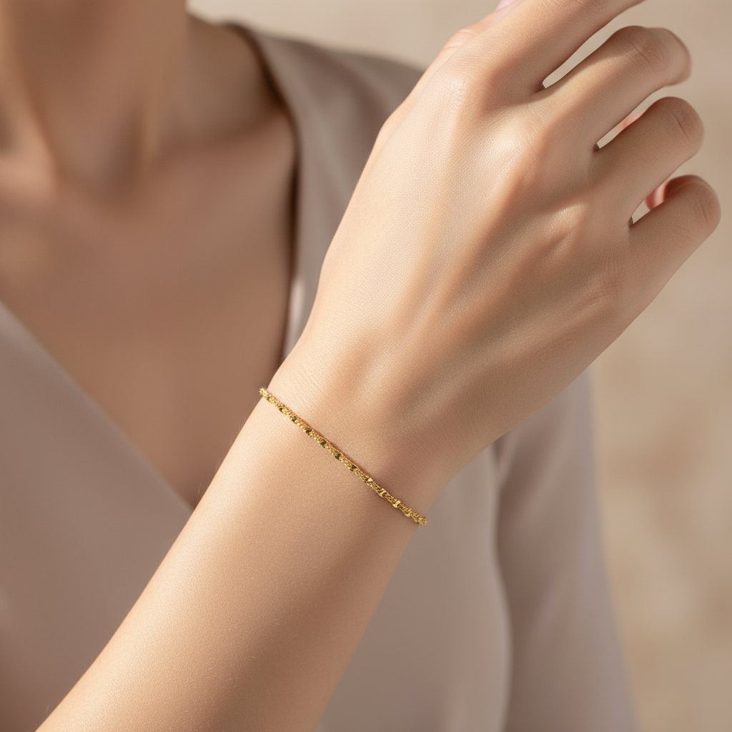 Pulsera plaquitas Oro