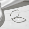 Anillo cuadrado Plata