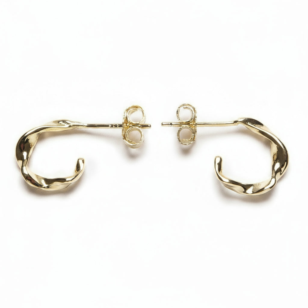 Pendientes aros rizados Oro