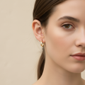 Pendientes aros rizados Oro