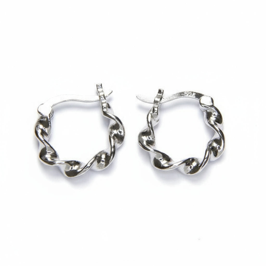 Pendientes criollas rizadas Plata