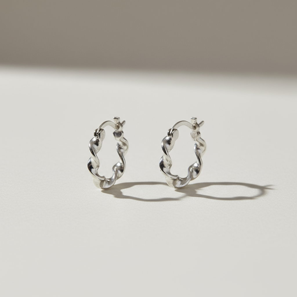 Pendientes criollas rizadas Plata