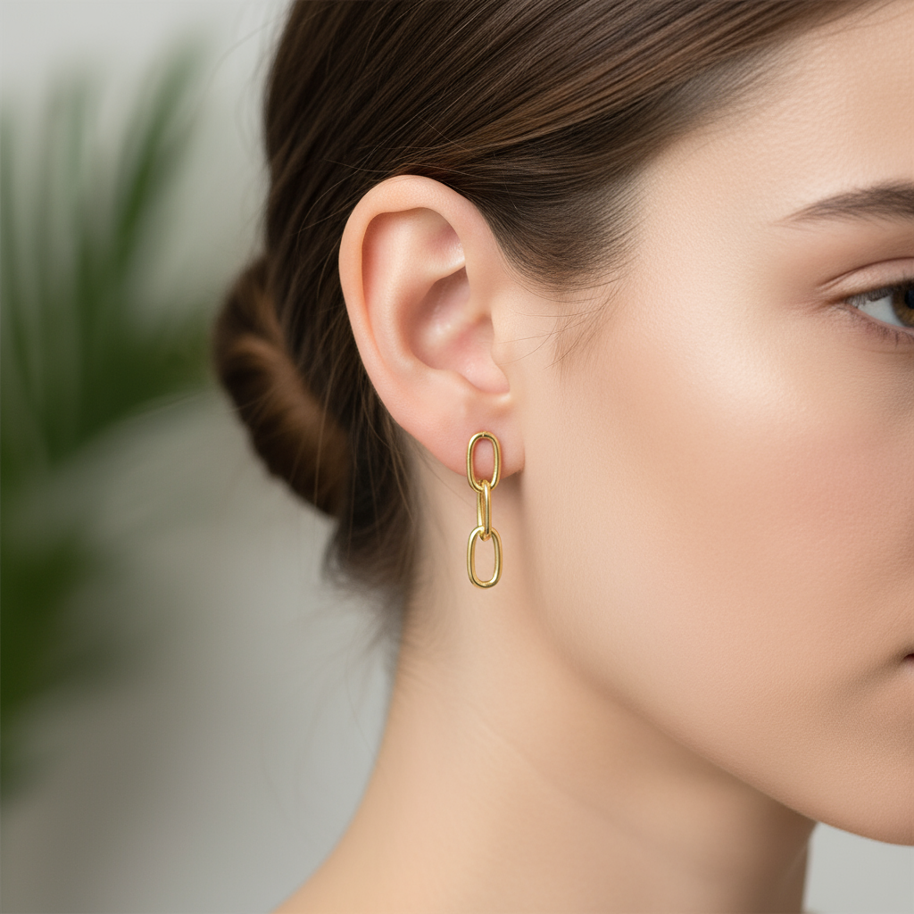 Pendientes cadena Oro