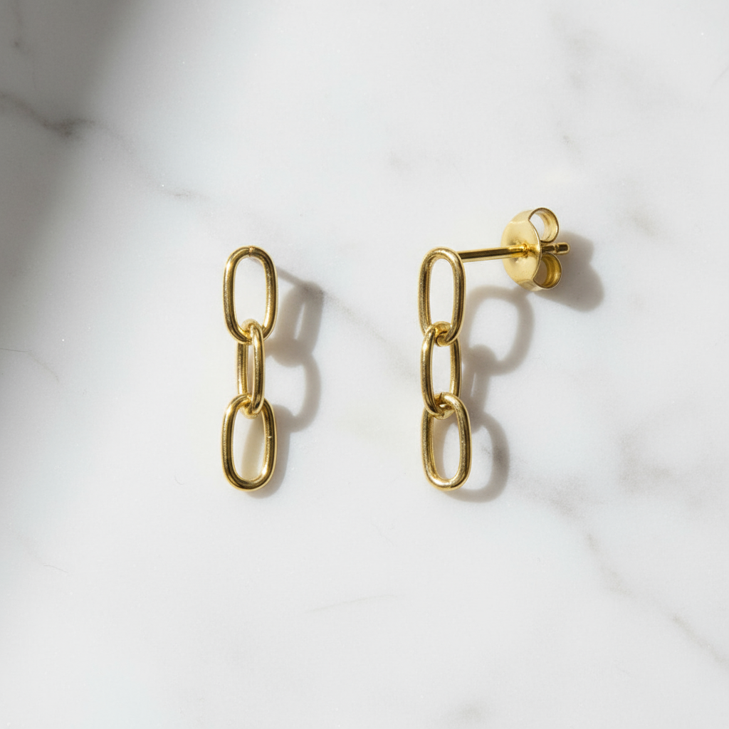 Pendientes cadena Oro