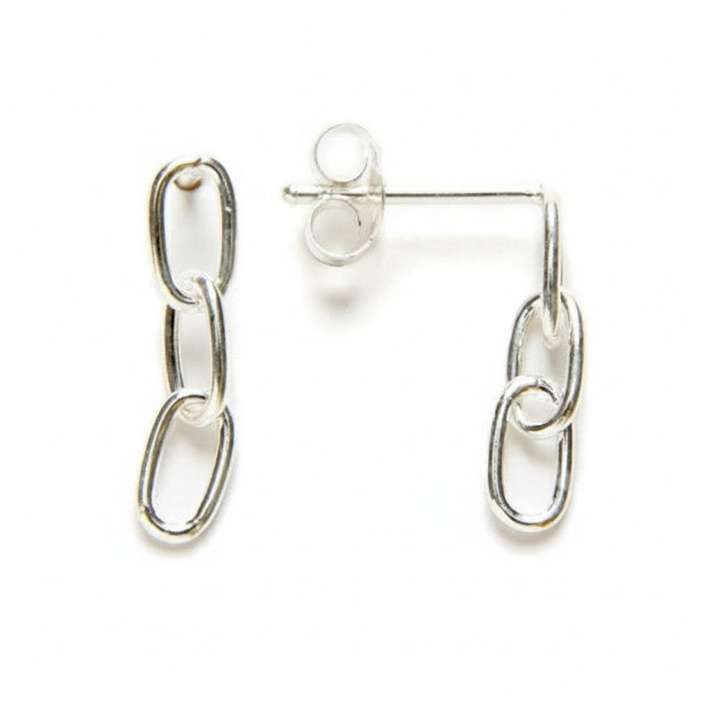 Pendientes cadena Plata